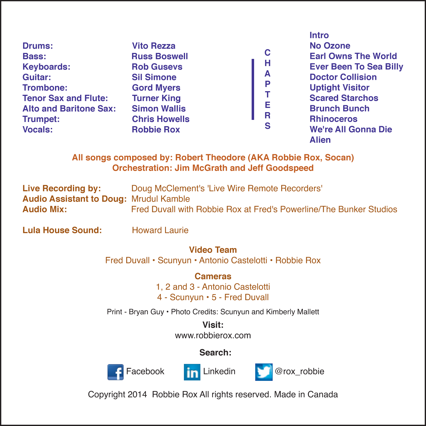 DVD Credits